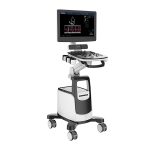 Ultrasonido Chison Qbit 7 con transductor lineal conectado en escaneo vascular